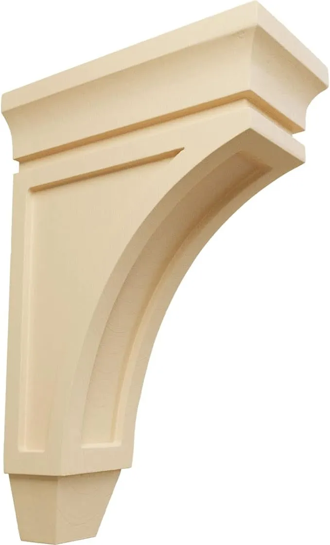 3 3/8"W x 6 3/4"D x 10"H Small Lucan Wood Corbel, Maple