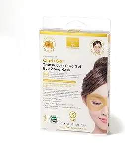 Earth Therapeutics ClariGel Translucent Pure Gel GOLD Eye Mask - 9 Mask