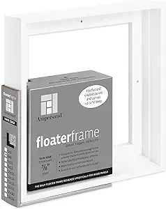 Ampersand Art Supply FTHIN780808W Floater Frame Thin 7/8in White 8x8