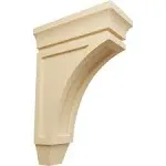 3 3/8"W x 6 3/4"D x 10"H Small Lucan Wood Corbel, Maple