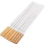 25619 23 Inch Long 5/8 Inch Wide 2mm Thin Stainless Steel BBQ skewers 8 pc