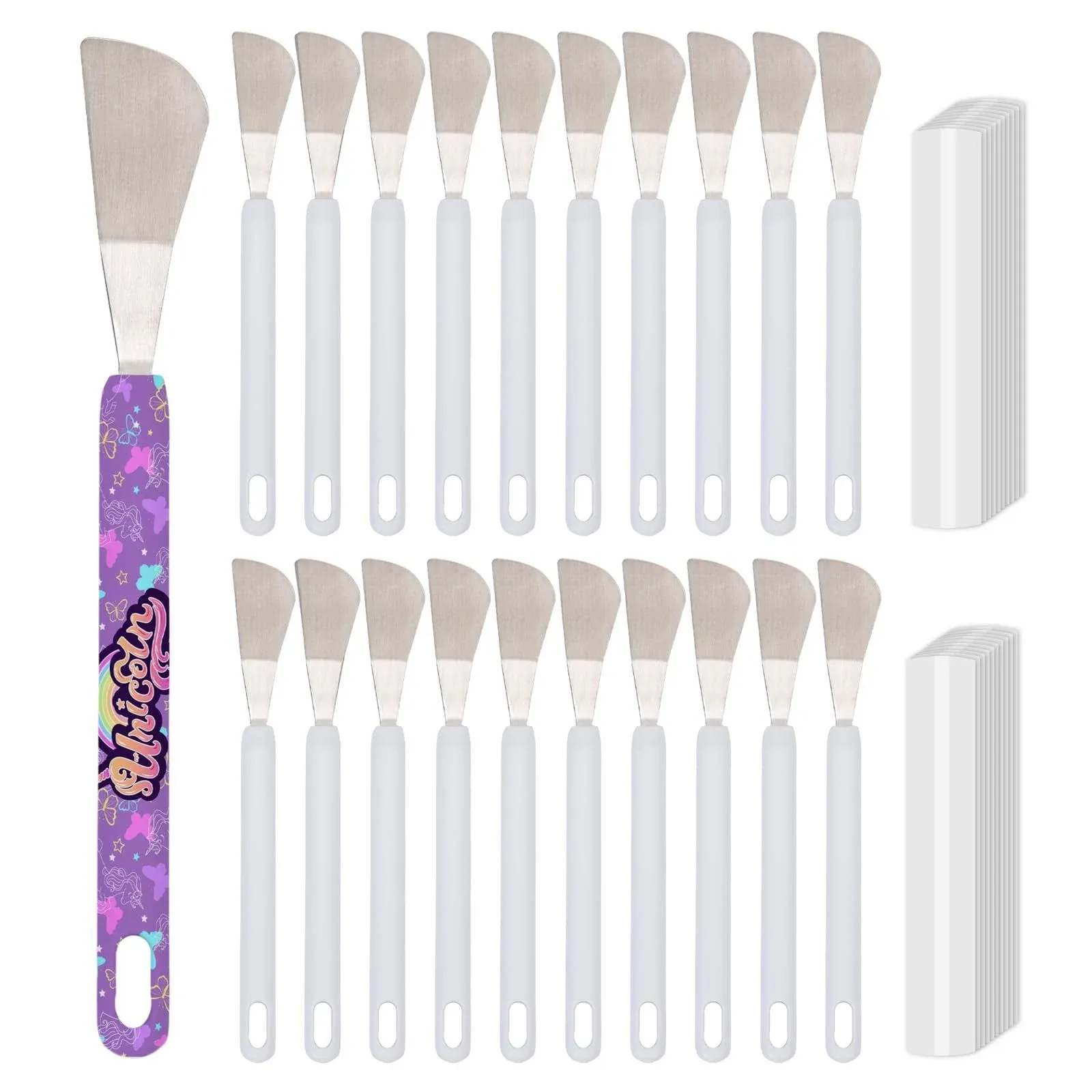 PYD Life 20 Pack Sublimation Spatula White Blanks 7.2" x 0.55" for Vinyl Customized Patterns Names LOGO,Craft Weeder Vinyl Tools and Accessories for