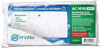 RV AC Filter - Air Conditioner Replacement Filters - Travel Trailer Accessories - Air Cleaner for Camper - RV AC Vent Filter - Easy To Install -13.75 x 7.375 x 0.75 in (1 Filter for AC 101G)