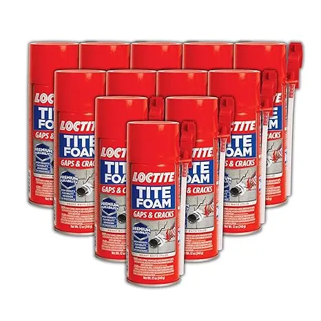 Loctite Tite Foam Gaps & Cracks Spray Foam Sealant - 12 fl oz Can, Pack of 1, Polyurethane Expanding Foam Insulation