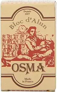 Osma Alum Block - 2.65 Ounce (75Gr) Skin soothing Alum Block, Block Osma, Shaving Accessory by Osma Laboratoires