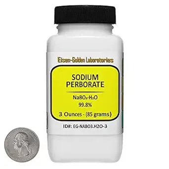 Sodium Perborate NaBO3.H2O 99.8% ACS Grade Granules 3 Oz in a Bottle USA