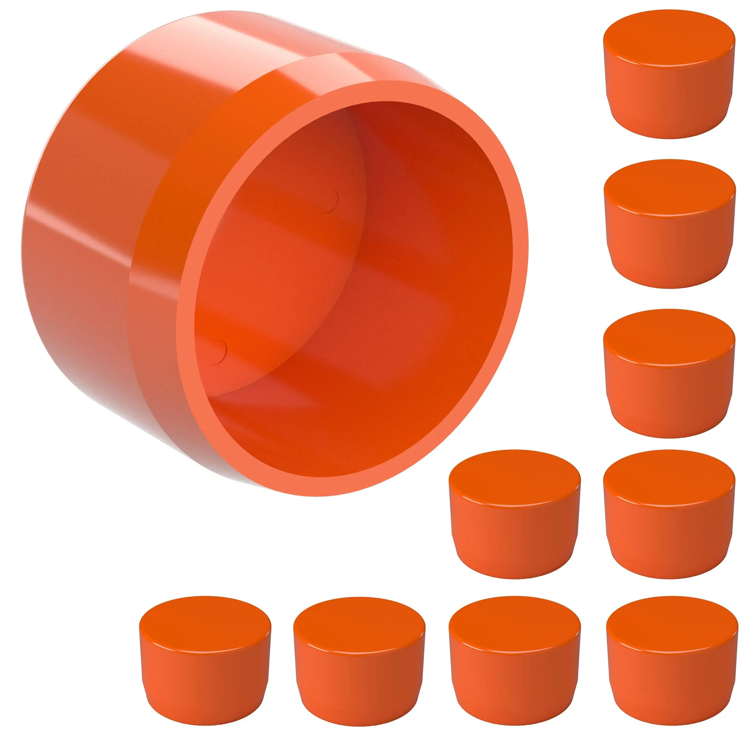 Formufit F001EEC-OR-10 PVC External End Cap, Furniture Grade, 1 in. size, Orange ...