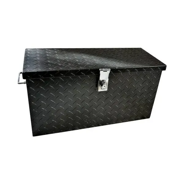 Polaris General Black Powder Coated Diamond Plate Aluminum Tool Box Large 31"  | eBay