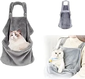 Small Dog Cat Carrier Chest-Soft Breathable Cotton-with Pocket Hands Free Shoulder Front Pet Sling Carrier for Small Dogs,Cats,Accompany Carrier Bag