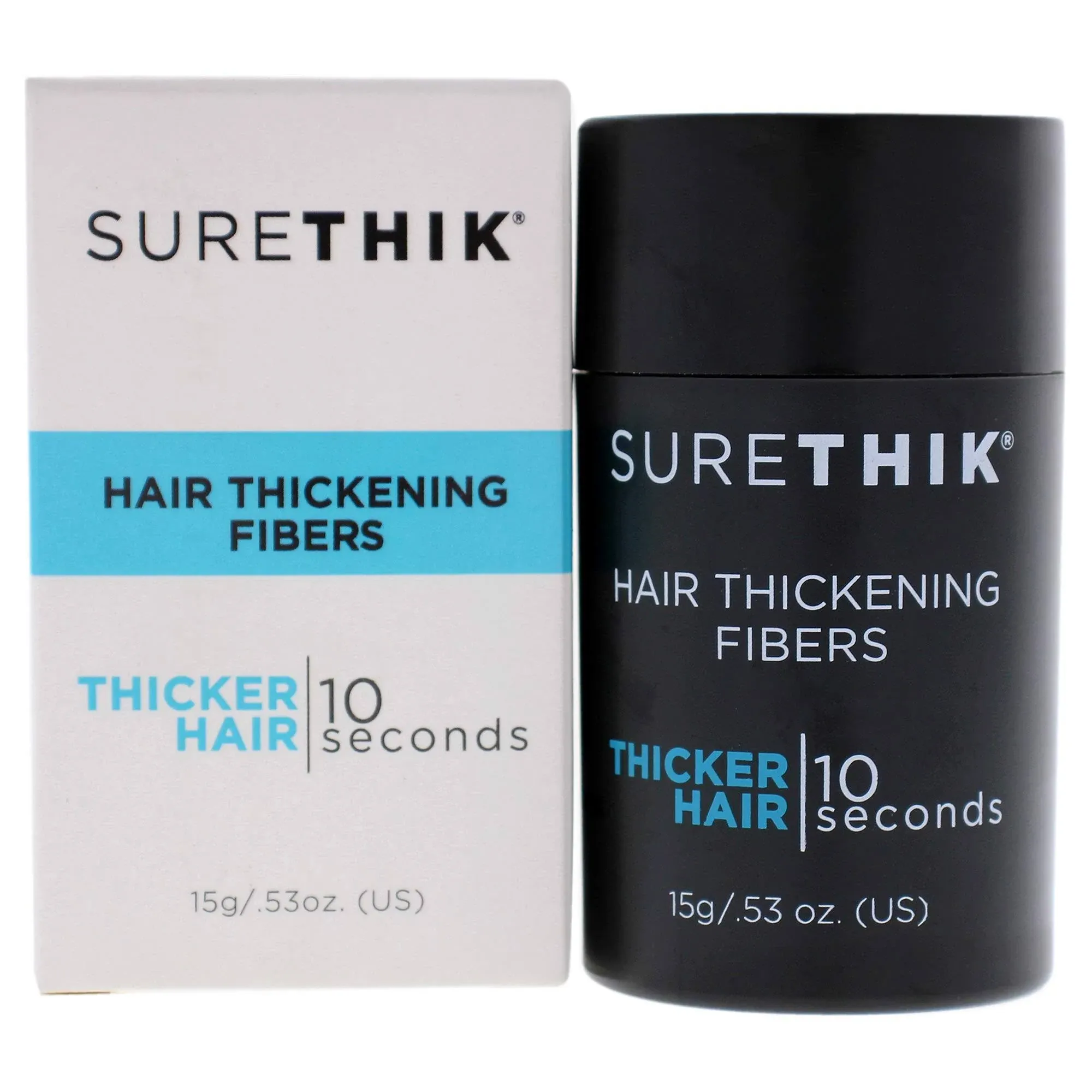 SURETHIK Hair Fibers for Thinning Hair, Building Hair Fibers to conceal thinning hair, Instantly Fuller Looking Hair for Men & Women, Light Brown, 15g