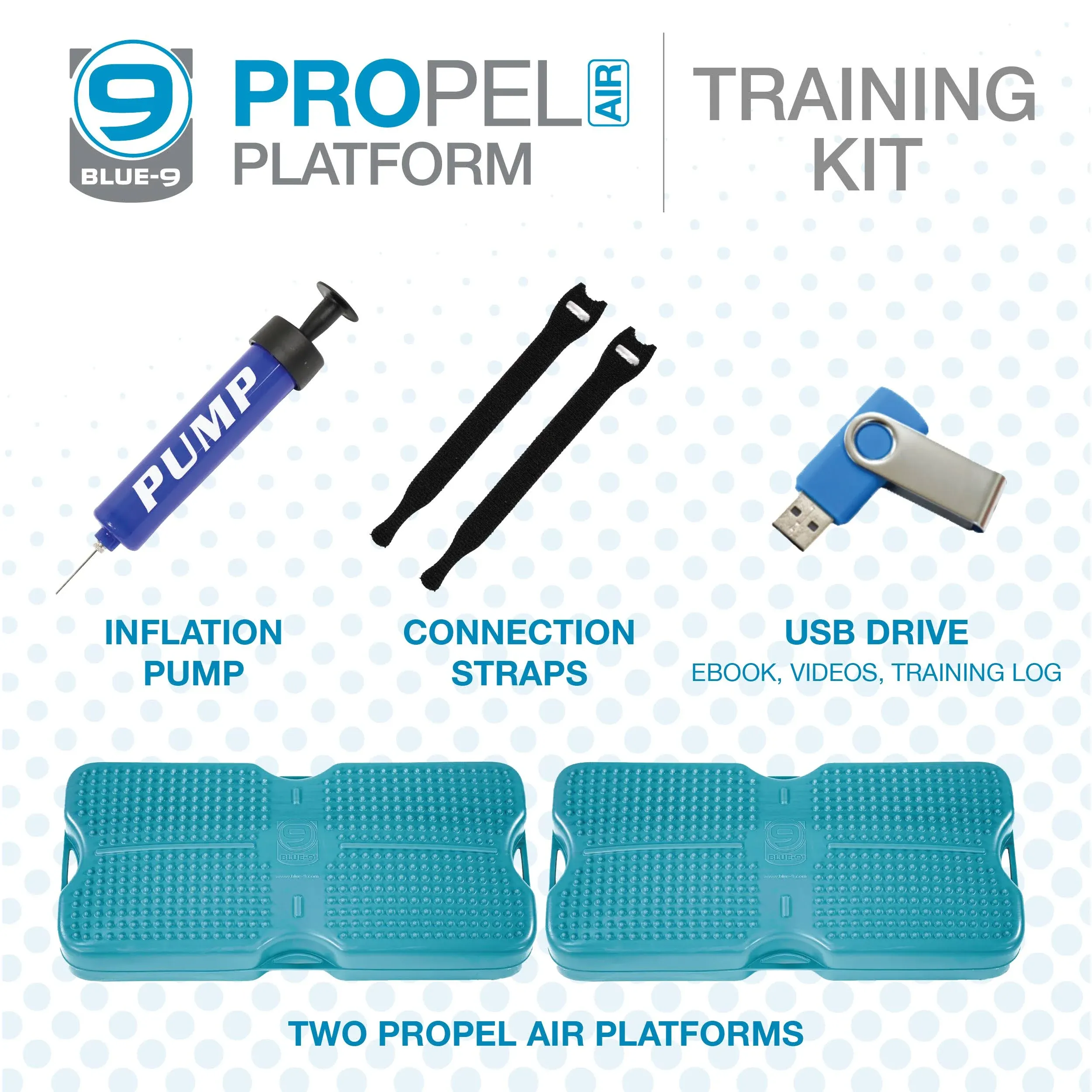 Blue-9 Propel Air Platform Kit, Professionally Designed Dog Training Accessories and Pet Products, 2-Pack, Turquoise