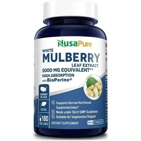 White Mulberry Leaf Extract  60 Veg Caps By Bio Nutrition Inc