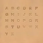 Tandy Leather Craftool Alphabet Stamp Set 1/4 inch (6 mm) Open Face 4909-00