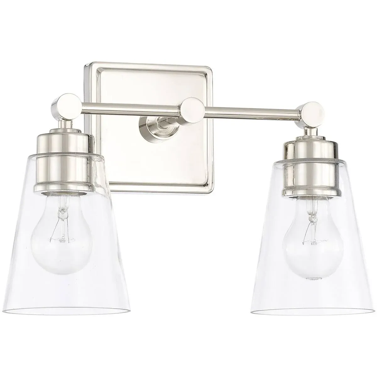 Capital Lighting 121821PN-432 2 Light 10" Tall Bathroom Vanity Light - Polished Nickel