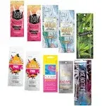 10 New Tanning Lotion Sample Packets - Major Brands Bronzer & Intensifier - 10 Assorted Packets