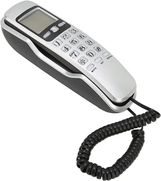 NEW Open Box Landline Wall Phones, LCD Display Caller ID Corded Wall Telephone E