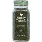 Simply Organic Dill Weed, Cut & Sifted, Certified Organic | 0.81 oz | Anethum Graveolens L.