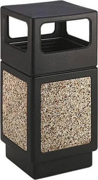 Safco Canmeleon Garbage Can for Indoor and Outdoor Use, Durable & Weather-Resistant Trash Receptacle with Ashtray, 30 Gallons