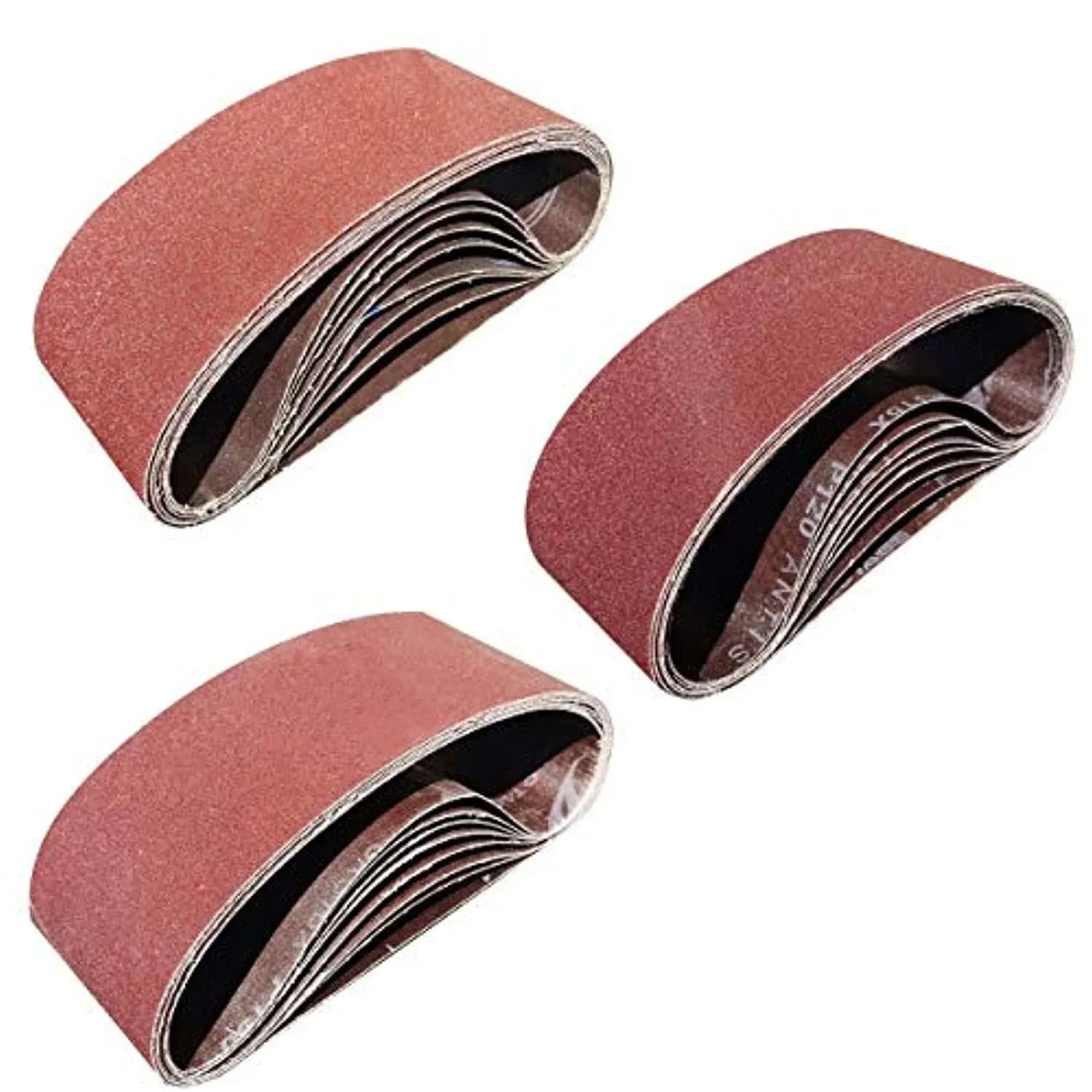 Sackorange 24 Pcs 4 inch x 24 inch Sanding Belts - 8 Each of 80 120 150 Grit Aluminum Oxide Sanding Belts for Belt Sander