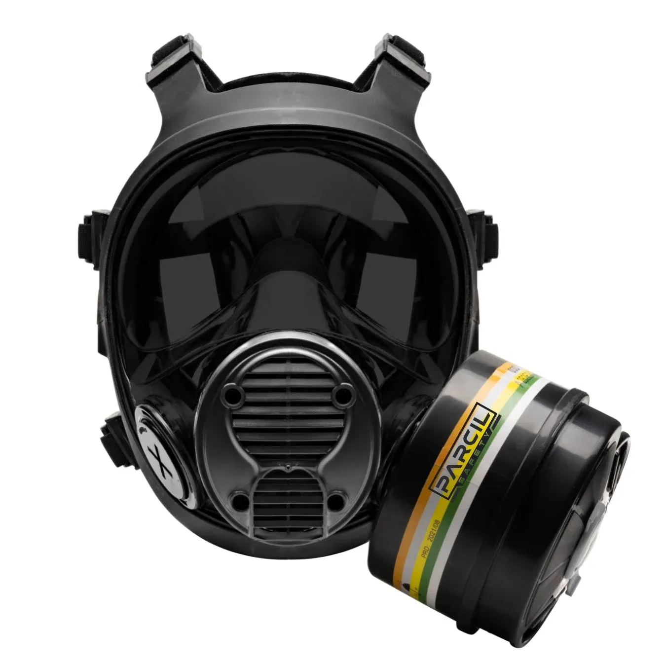 Parcil Distribution NB-100 Smoke Black Tactical Gas Mask-Full Face Respirator