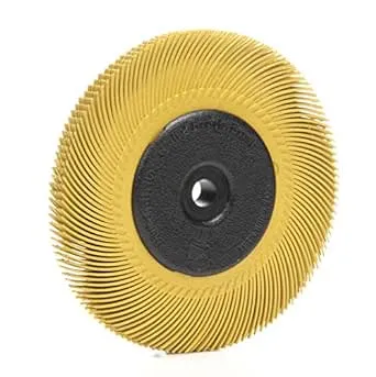 3M Scotch-Brite Radial Bristle Brush, Aluminum Oxide, 6000 RPM, 6 Diameter x 7/16 Width, 80 (Pack of 1)