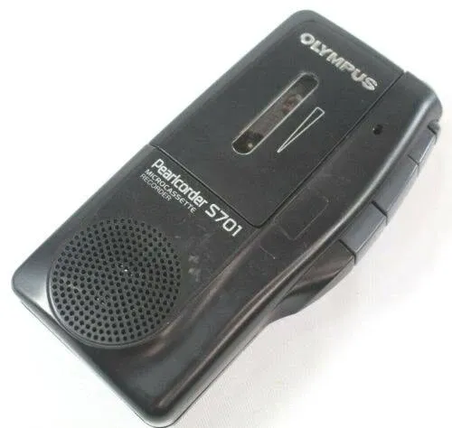 Olympus Pearlcorder S701 Handheld Cassette MicroCassette Voice Recorder  UNTESTD