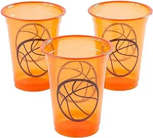 16 oz. Bulk 50 Ct. Basketball Disposable BPA-Free Plastic Cups