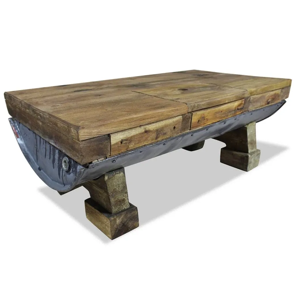 vidaXL Coffee Table Solid Reclaimed Wood 35.4"x19.7"x13.8"