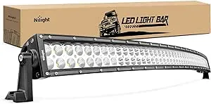 Nilight 52Inch 300W Curved Spot Flood Combo LED Light Bar LED Driving Lamp Off Road Lights LED Work Light for Trucks Boat Jeep Lamp,2 Years Warranty