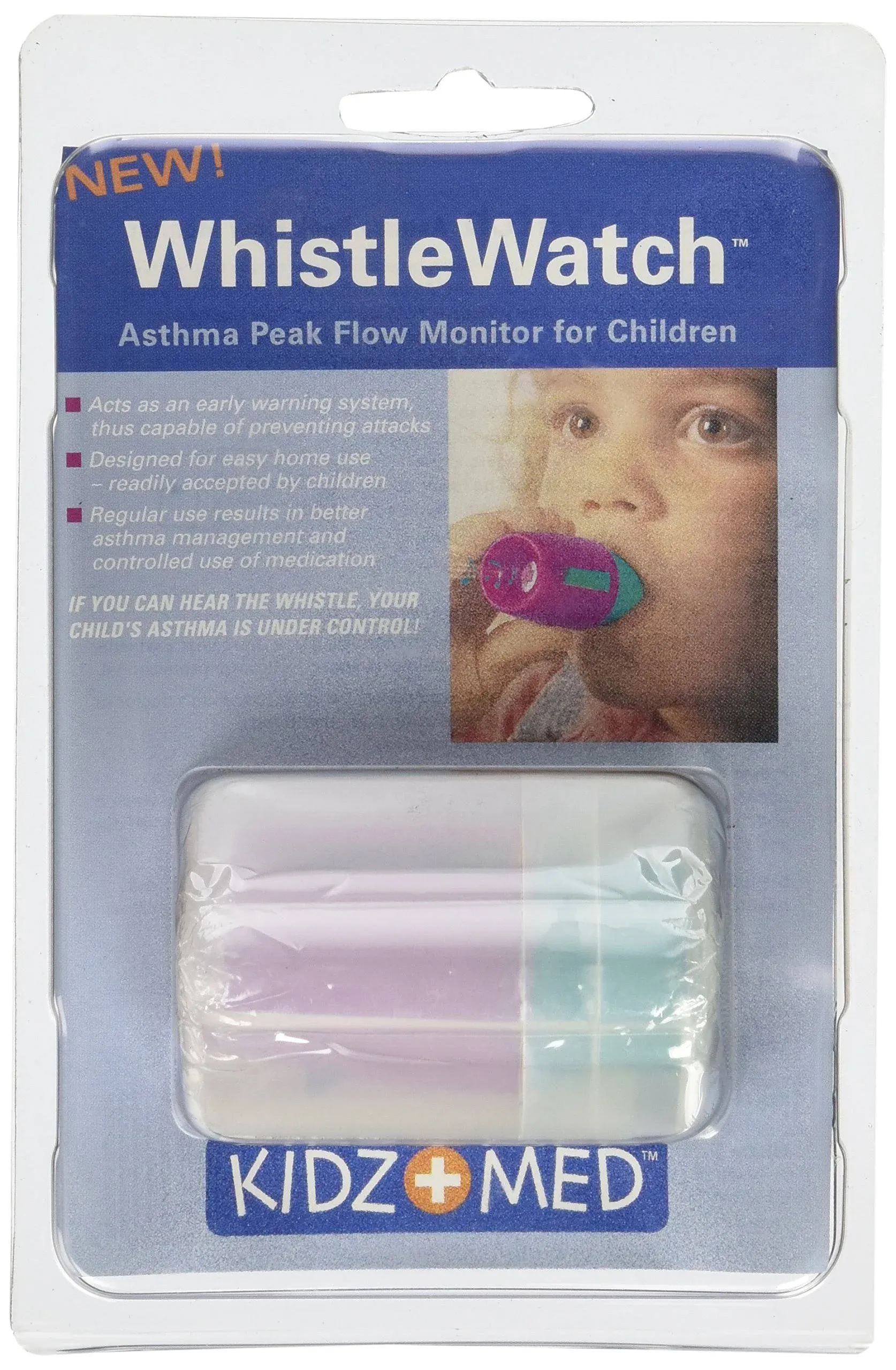 Whistle Watch Breathing Asthma Monitor Alert for Children (Pink-Teal - Single)