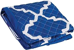 HealthSmart Wedge Pillow Cover for Bed Wedges, Wedge Pillow Case, with Rip & Spill Protection, Fits 24 x 24 x 12 Inch Wedges, Blue Moroccan