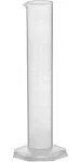 500ml Graduated Cylinder - Premium Polypropylene, Hexagonal Base - Class B, 5ml