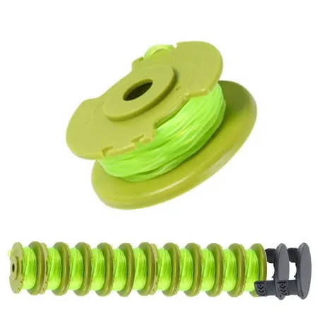 A ANLEOLIFE .080in Twisted Line Spool #AC80RL3 for RYOBI Cordless Auto-Feed String Trimmers 18v 24v and 40,11ft-Long (12 Spools & 2 Cap)