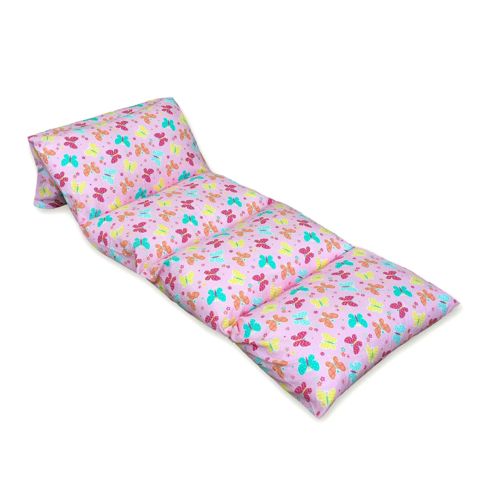 Wildkin Kids Floor Lounger: Ideal for Boys and Girls, Travel-Friendly, Perfect for Sleepovers - Pillow Lounger for Kids, Requires Standard Size Pillows Not Included (Butterfly Garden)