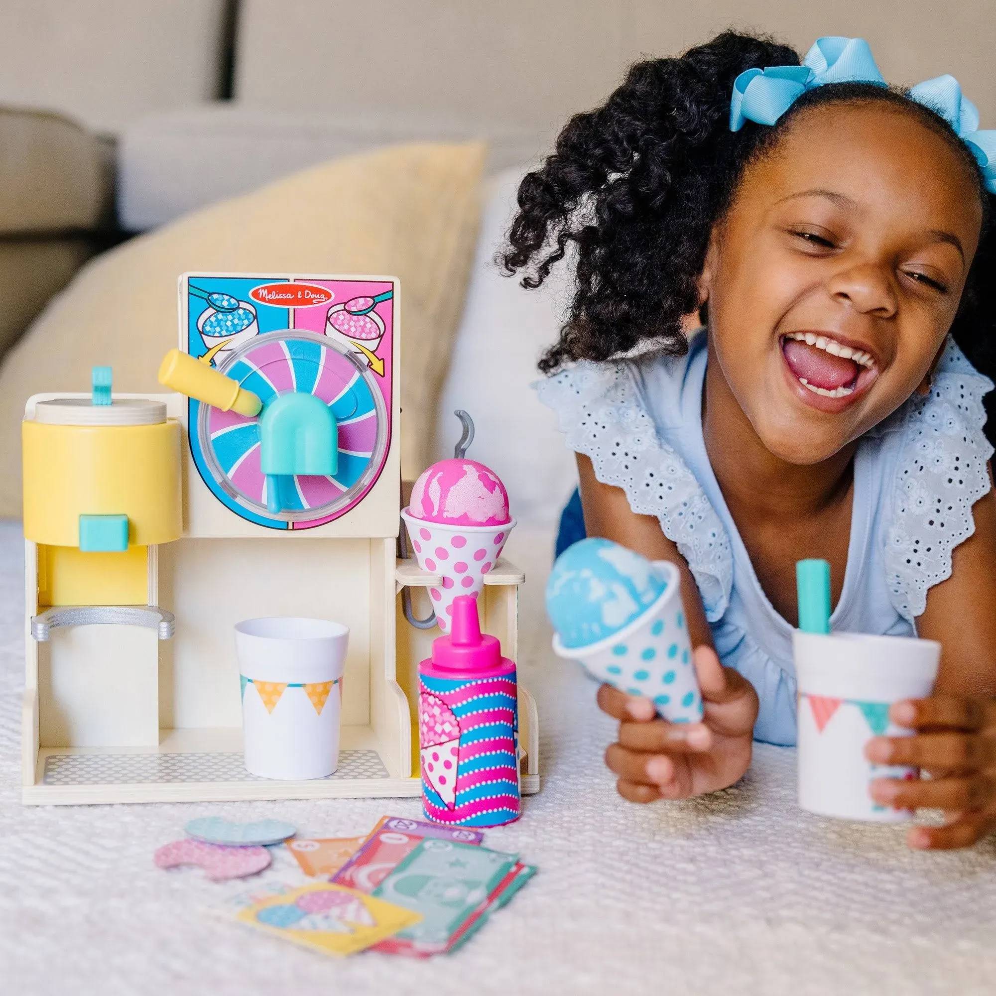 NIB Melissa &amp; Doug Fun at the Fair! Wooden Snow-Cone &amp; Slushie Set REATIL $59.99