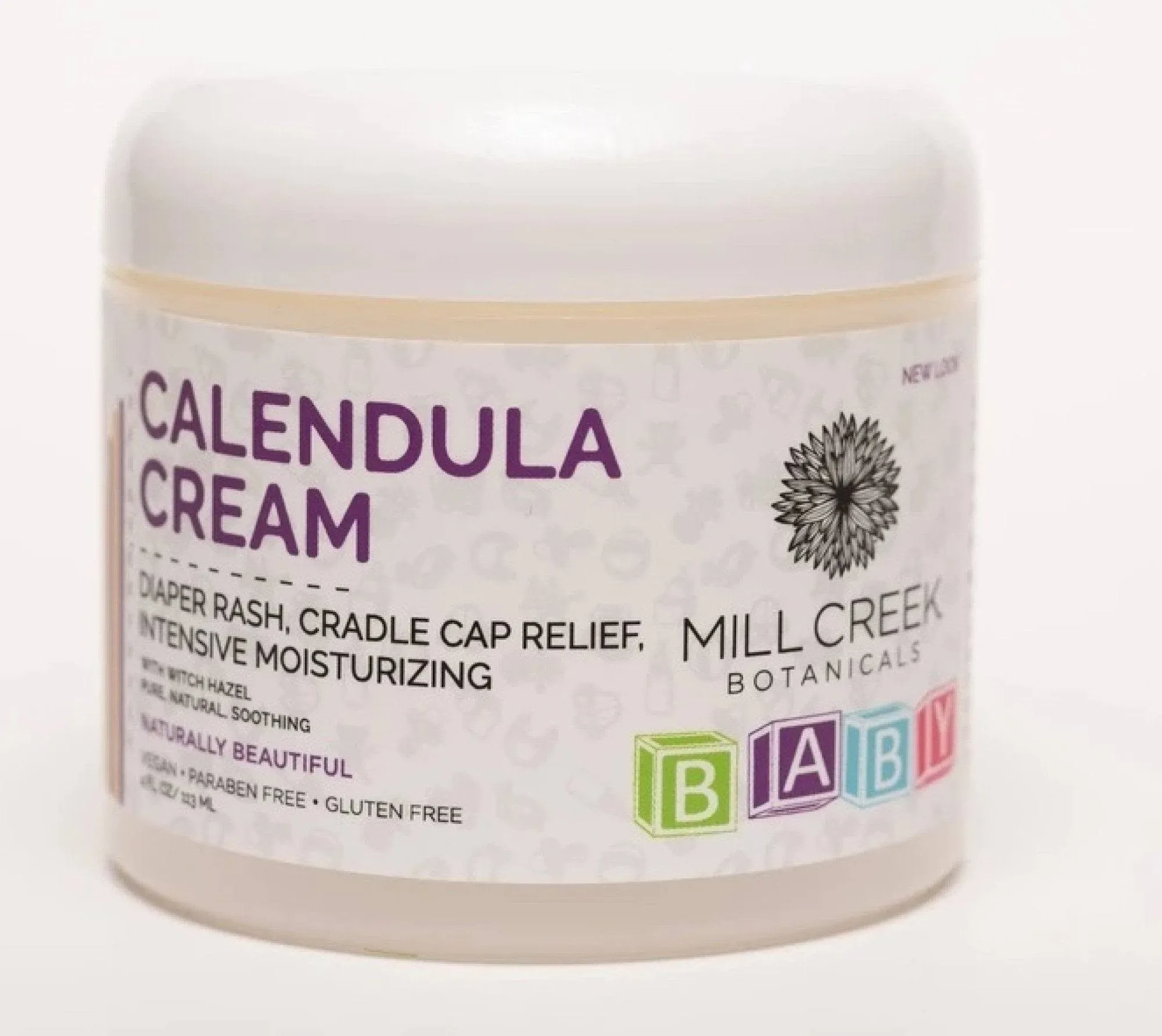 Mill Creek Botanicals Baby Cream, Calendula, with Witch Hazel, Extra Gentle - 4 fl oz