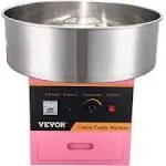 VEVOR 1000W Commercial Electric Cotton Candy Machine with Stainless Steel Bowl Pink