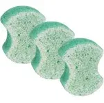 Spongeables PediScrub Foot Buffer The Soap in The Sponge Contains Peppermint and Tea Tree Oil for Exfoliating 20+ Washes Mint Scent, Green, 3 Count