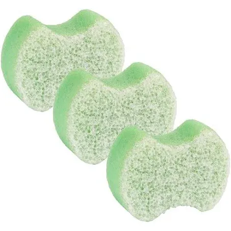 Spongables Pedi Scrub Foot Exfoliating 20+ Wash Sponge, Citron Eucalyptus, 3 Count