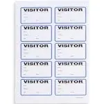 Blue Summit Supplies Visitor Badge Log Book with Duplicate Record, 250 Stickers per Pack, School Visitor Stickers, Guest Badge Book, Visitor Log Book