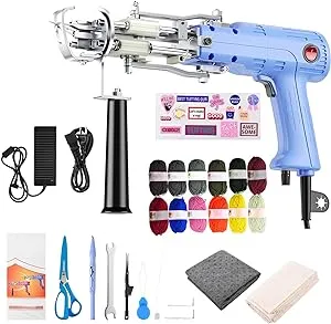 2 in 1 Cut &amp; Loop Pile Tufting Gun Starter Kit,200W Powerful Rug Making Kit f...