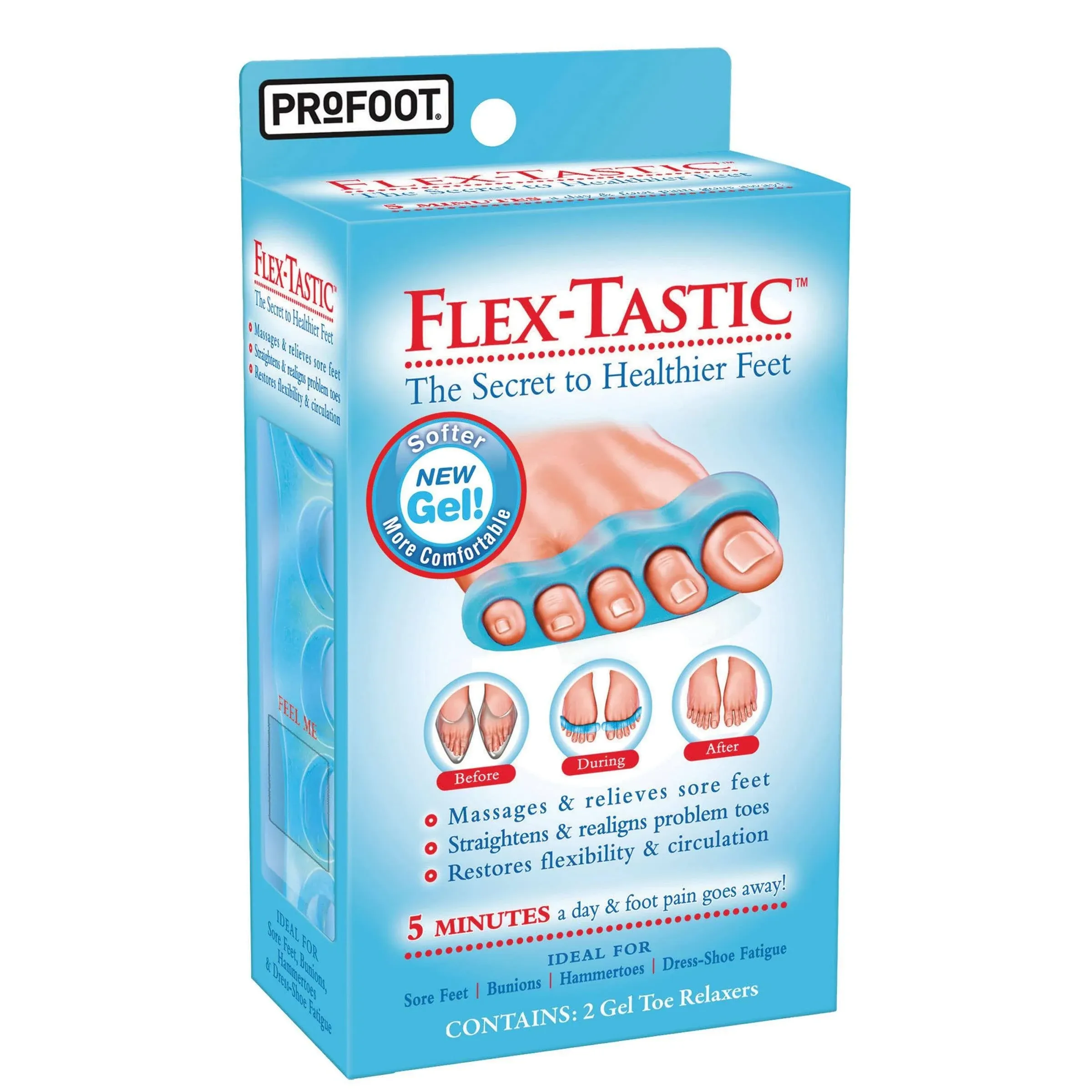 Flex Tastic Flex-Tastic Gel Toe Relaxers - 2 toe relaxers