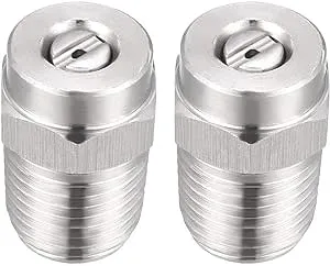 uxcell Pressure Washer Nozzle, 1/4NPT Thread Spray Tip, 2 Pcs (15 Degree, 1.2mm Orifice Diameter)