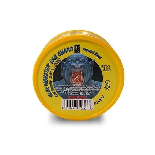 Millrose 70827tape-caulkPTFE Thread Seal Tape Alcohols, Gasohol, Aliphatic solvents, Aromatic solvents, Chlorinated solvents , Blue
