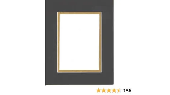 16x20 Black & Gold Double Picture Mat Bevel Cut for 11x14 Pictures