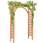 Outdoor Wooden Arbor Garden Trellis Pergola Archway Wedding Climbing Rose Arch