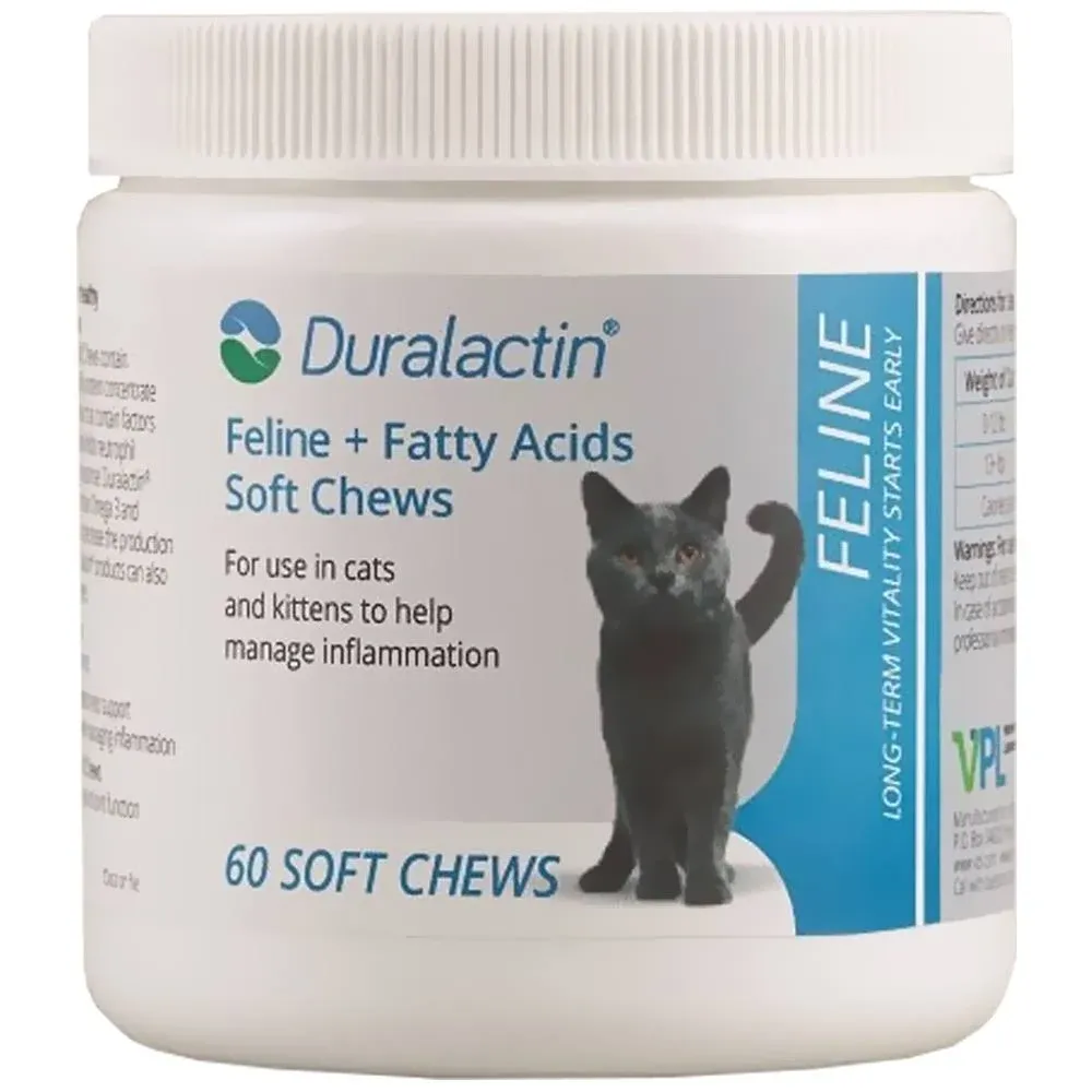 Duralactin Feline + Fatty Acids, 60 Soft Chews