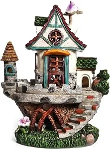 Fairy Houses for Gardens with Solar Led Lightindoor Outdoor Dcor Garden Statue A