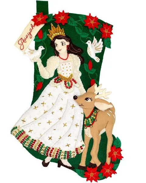 Christmas Princess Felt Stocking Kit from MerryStockings