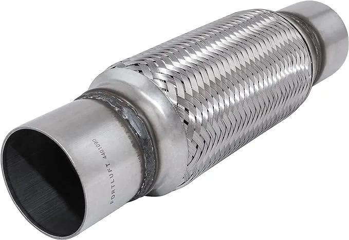 FORTLUFT Exhaust Flex Connector Pipes & Bellows (Connector With Extension Pipes, 2.50''x8.00''x12.00''/63.5x203x305mm)